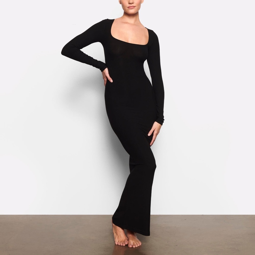 Soft lounge Long sleeve dress skims
